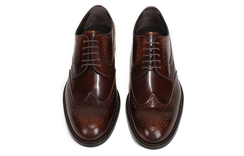 TOD"S Casual Leather Shoes Men"s Low top Brown