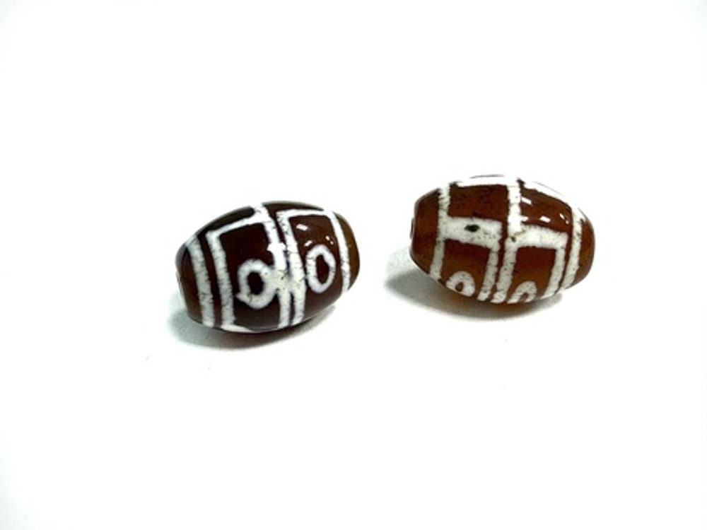 Мини-бусины агат Дзи 13,5 х 10 мм 4 глаза, 1 шт.