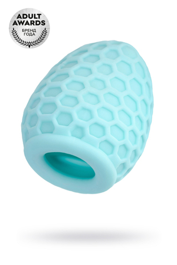 Мастурбатор A-Toys Pufl, бирюзовый, ТРЕ, 6 см Ø 2,7 см
