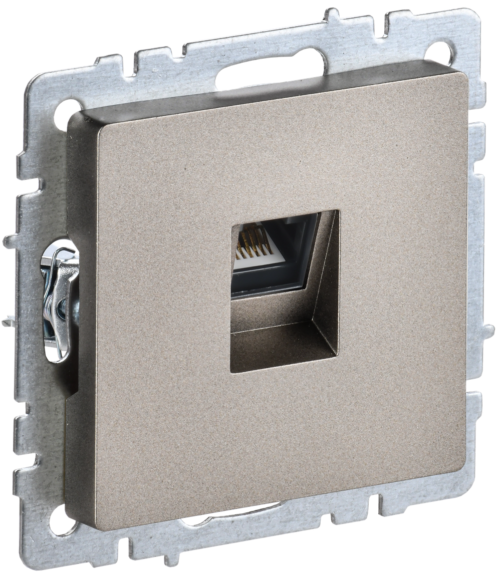 BRITE Розетка компьютерная RJ45 кат.5E РК10-БрШ шампань IEK