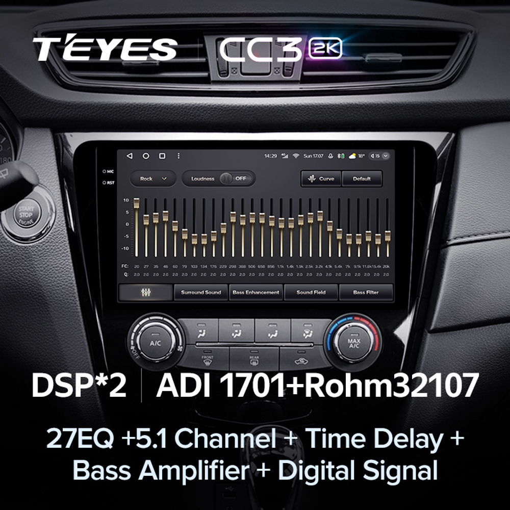 Teyes CC3 2K 10,2"для Nissan Qashqai, X-Trail 2013-2022