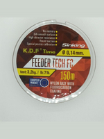 Леска с покрытием флюорокарбона KDF Feeder Tech FC 0,14 мм 150 м