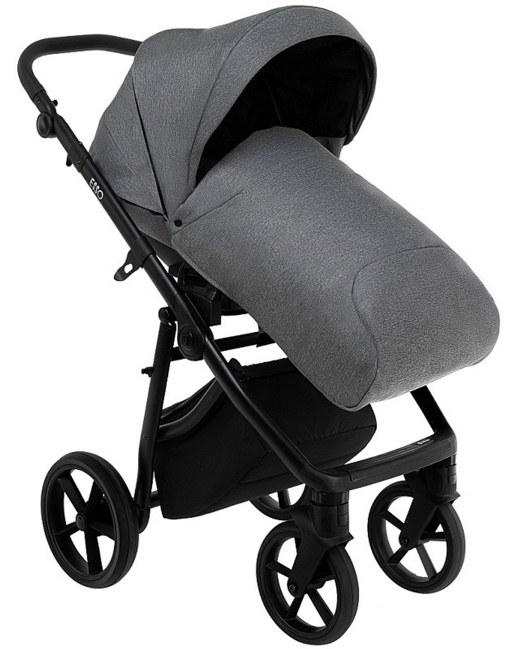 Детская коляска Roan Esso 3 в 1 с автокреслом Pituso Santiso Pro Black ESS114/1 Grey/Black