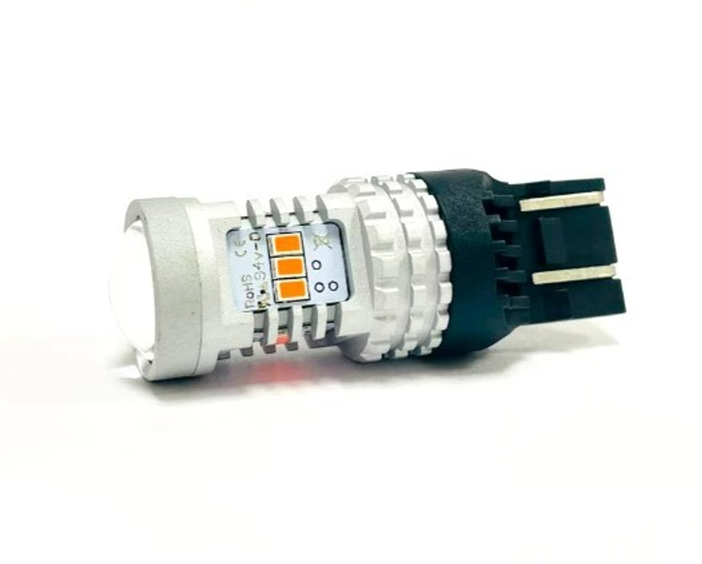 Светодиодная лампа W21/5W 7443-3020-14SMD без полярности, со стабилизатором(белый), 1шт