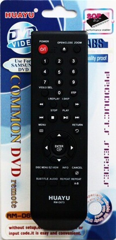 Универсальный пульт для DVD Samsung RM-D673 как 0054A DVD