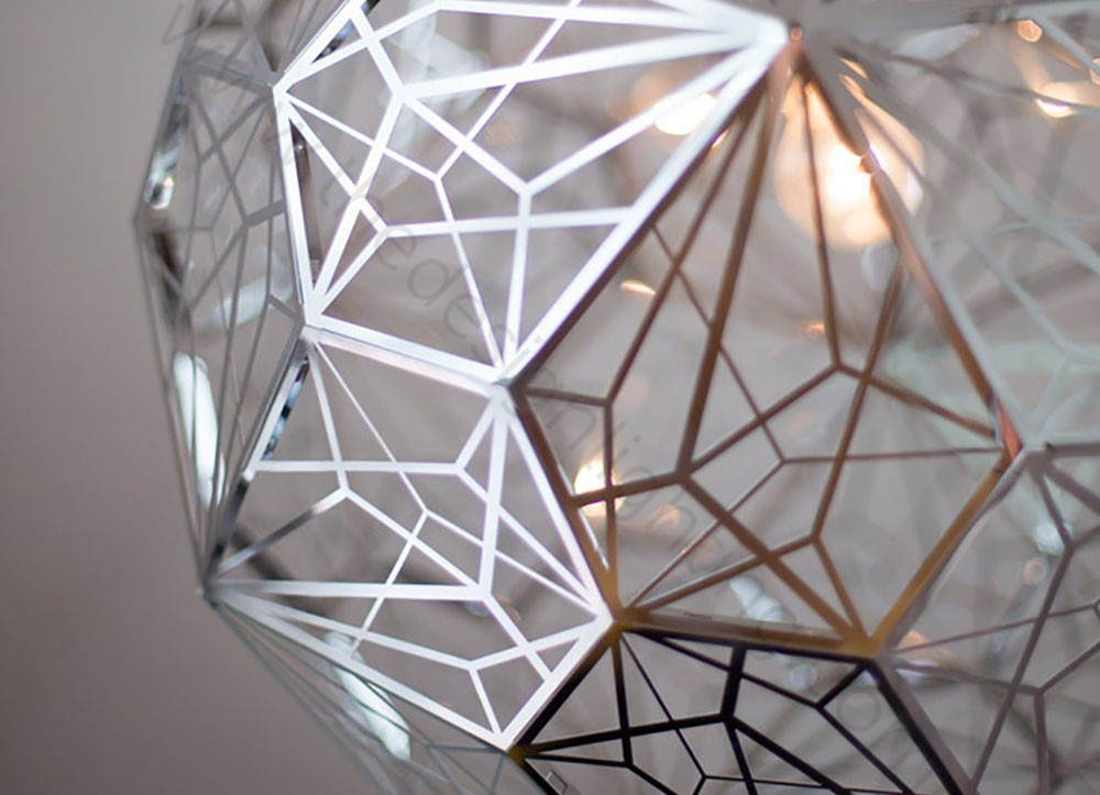Pendant design lamp  Etch Web by Tom Dixon (Silver)