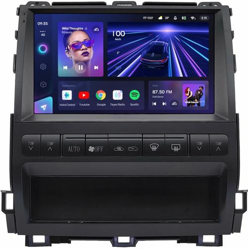 Магнитола для Lexus GX470 J120, Toyota Land Cruiser Prado 120 (любая комплектация, рамка тип 3) - Teyes CC3 на Android 10, Быстрая, QLED, CarPlay, 4G SIM-слот