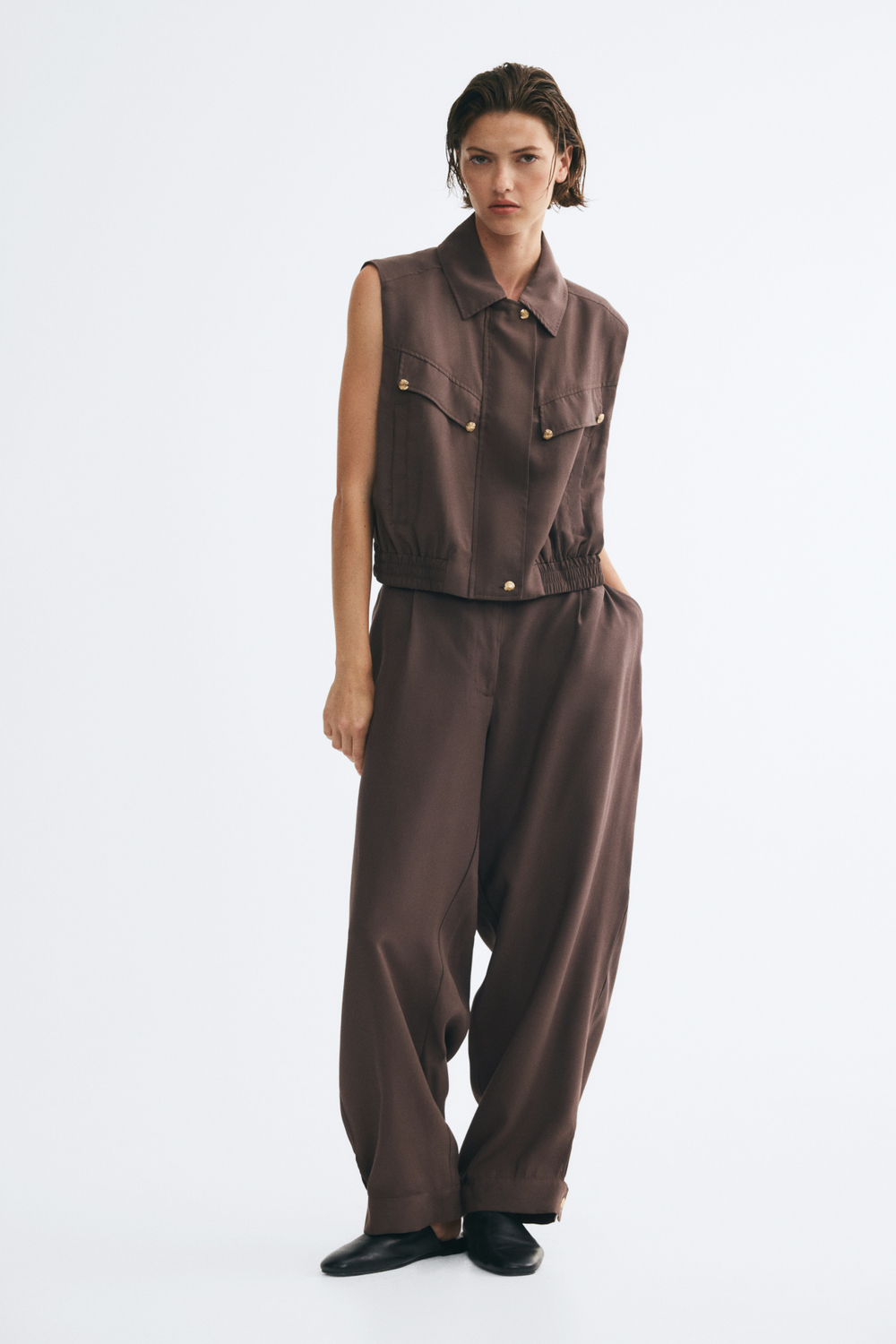 Короткий жилет из смеси с модалом - H&M