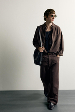 БРЮКИ RELAXED FIT ИЗ ХЛОПКА И ЛЬНА — ZARA · 1023/402