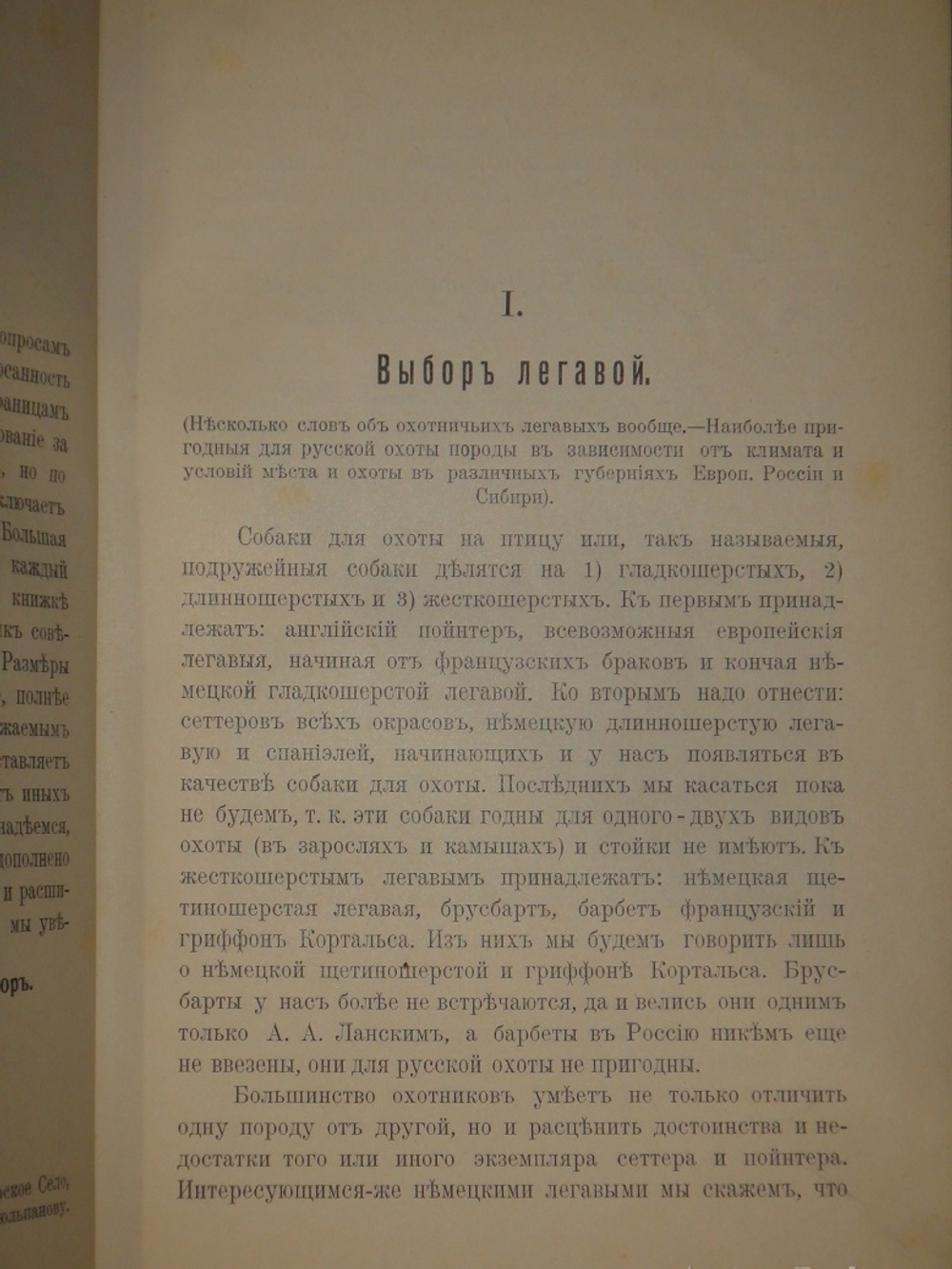 "Выбор, приобретение, содержание, дрессировка и натаска легавой". 1911г.