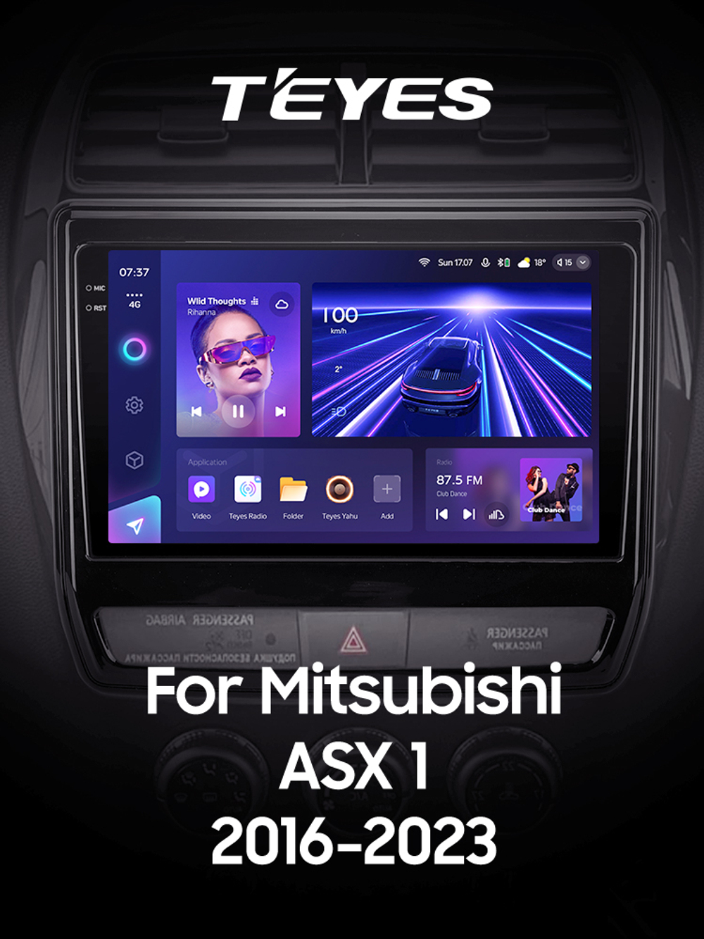 Teyes CC3 2K 10,2"для Mitsubishi ASX, RVR 2016-2023 (прав)