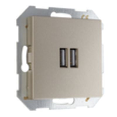 USB A+A розетка, 3400 мА LAVERO CLASSIC 1012100302 шампань