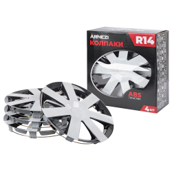 Колпаки R14 Andromeda 4шт (бело-черные) ABS-пластик ARNEZI A0702071