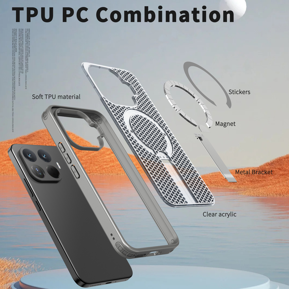 Прозрачный чехол Mesh Pro Magnetic Case для Xiaomi 17T Pro