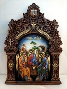 Икона резная "Святая Троица"