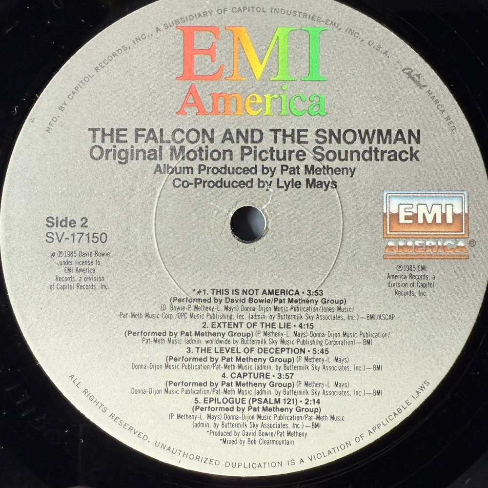Pat Metheny Group – The Falcon And The Snowman (США 1985г.)