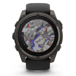 Смарт-часы Garmin Fenix 8 Solar 51 мм Sapphire Carbon Gray Dlc Titanium черно-серый браслет, 010-02907-11