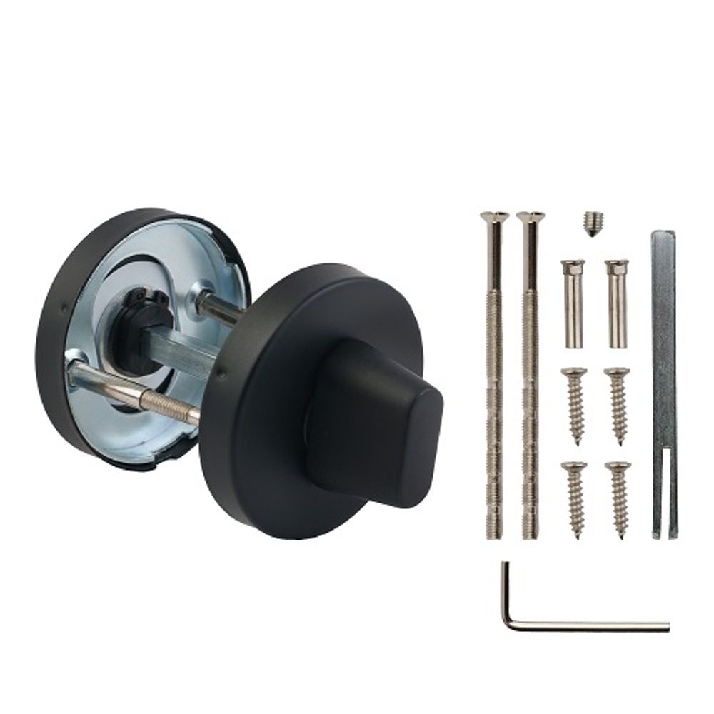 Ручка поворотная FUARO DSS-02-BK6 black (нержавейка 201) c индикатором /65549/