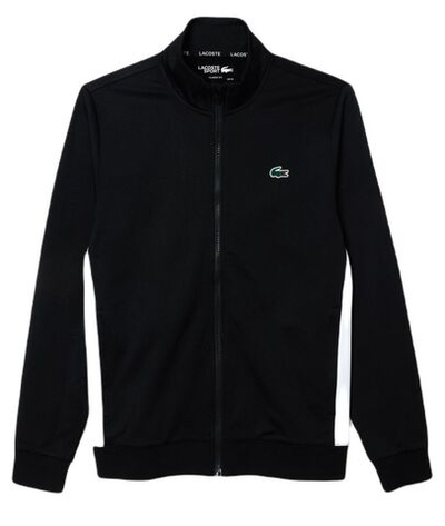 Мужская теннисная кофта Lacoste Tennis Zipped Ripstop Tennis Sweatshirt - black