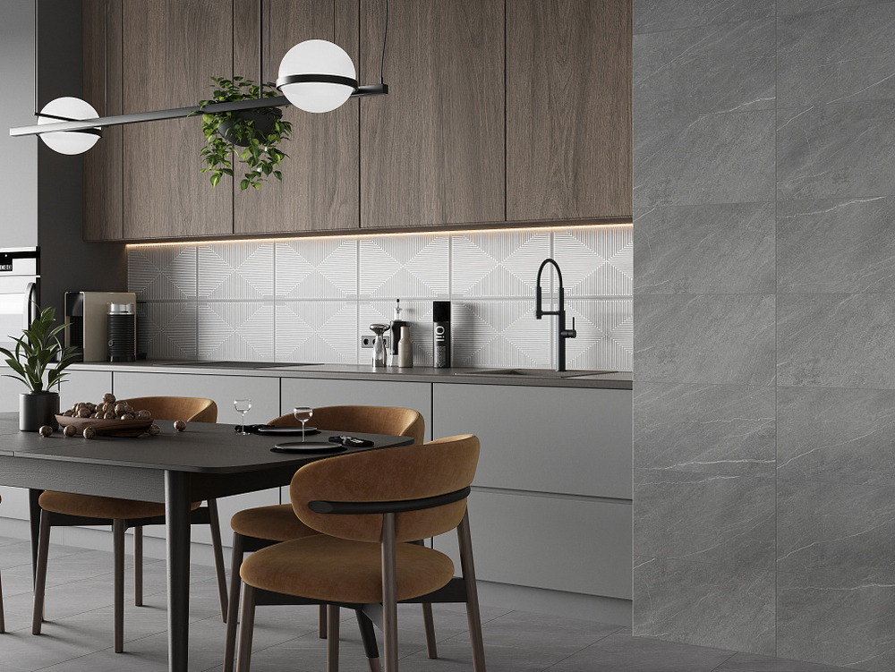 Магма сер верх 01 / Magma grey wall 01  300х500 (1-й сорт)