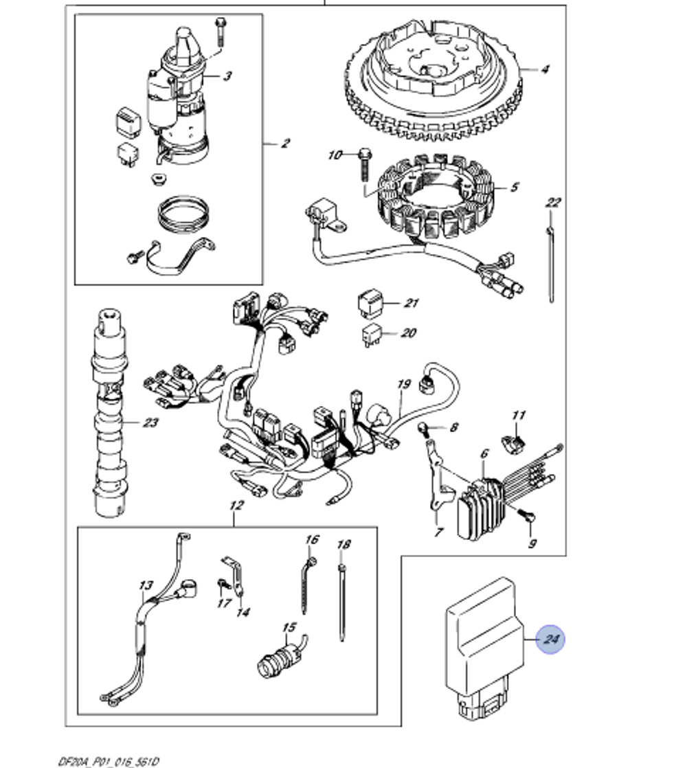 Блок управления Suzuki DF9.9/DF15/DF20A