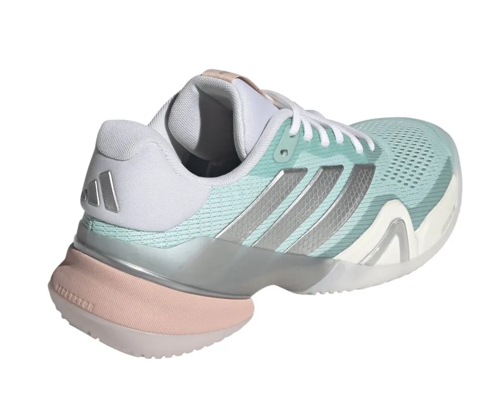 Женские теннисные кроссовки Adidas Barricade 14 W - semi flash aqua/silver metallic/blush pink