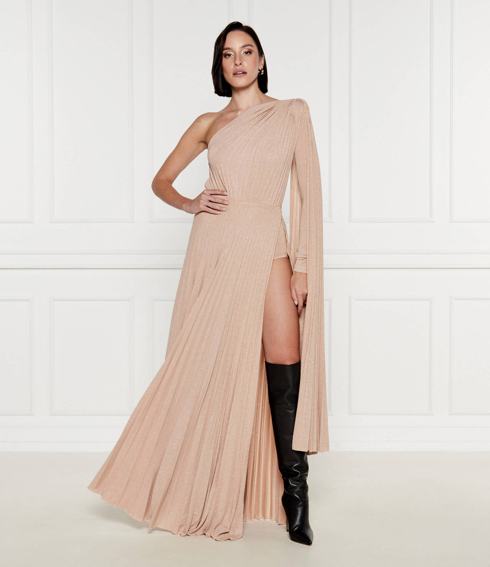 Платье с ремешком Elisabetta Franchi - бежевый(AB68646E2)