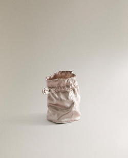 ZARA HOME ШЕЛКОВАЯ КОСМЕТИЧКА, ЭКРЮ