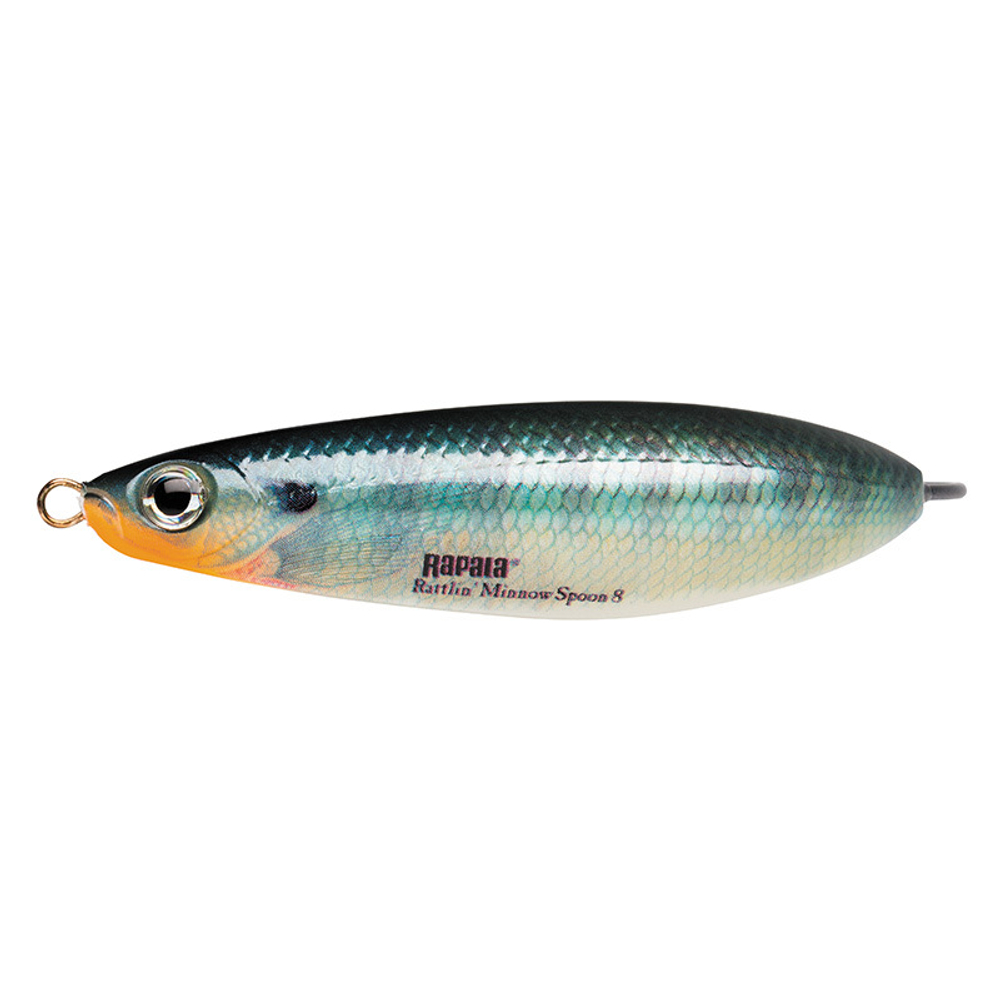 Незацепляйка RAPALA Rattlin' Minnow Spoon 08 /BG / 8см, 16гр.