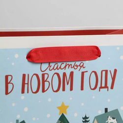 Пакет ламинированный вертикальный «Новогодний город», ML 23  27  11.5 см