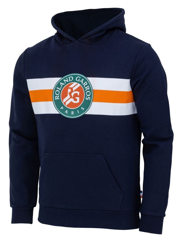 Кофта для мальчика теннисная Roland Garros 2024 Stripes Hoodie - navy