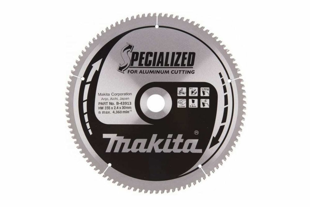 Диск пильный для алюминия (355x30/25x2.4 мм; 120T) Makita B-43913 Код товара: 16487334 Диск пильный для алюминия (355x30/25x2.4 мм; 120T) Makita B-43913 Код товара: 16487334