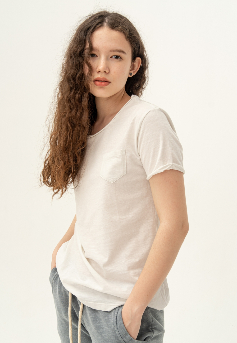 Футболка Bowery NYC однотонная Slub Sugar White