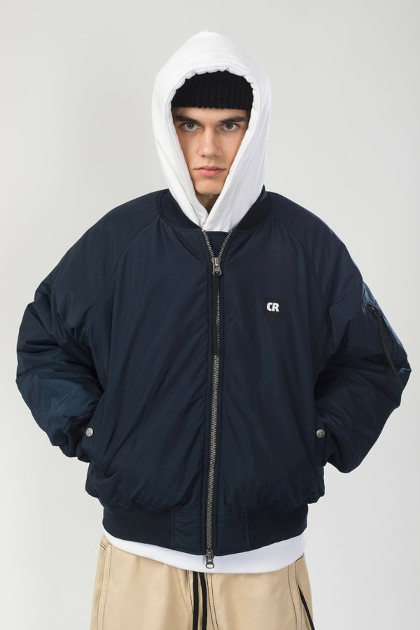 Бомбер Зимний Bomber Wide Navy - фото 4