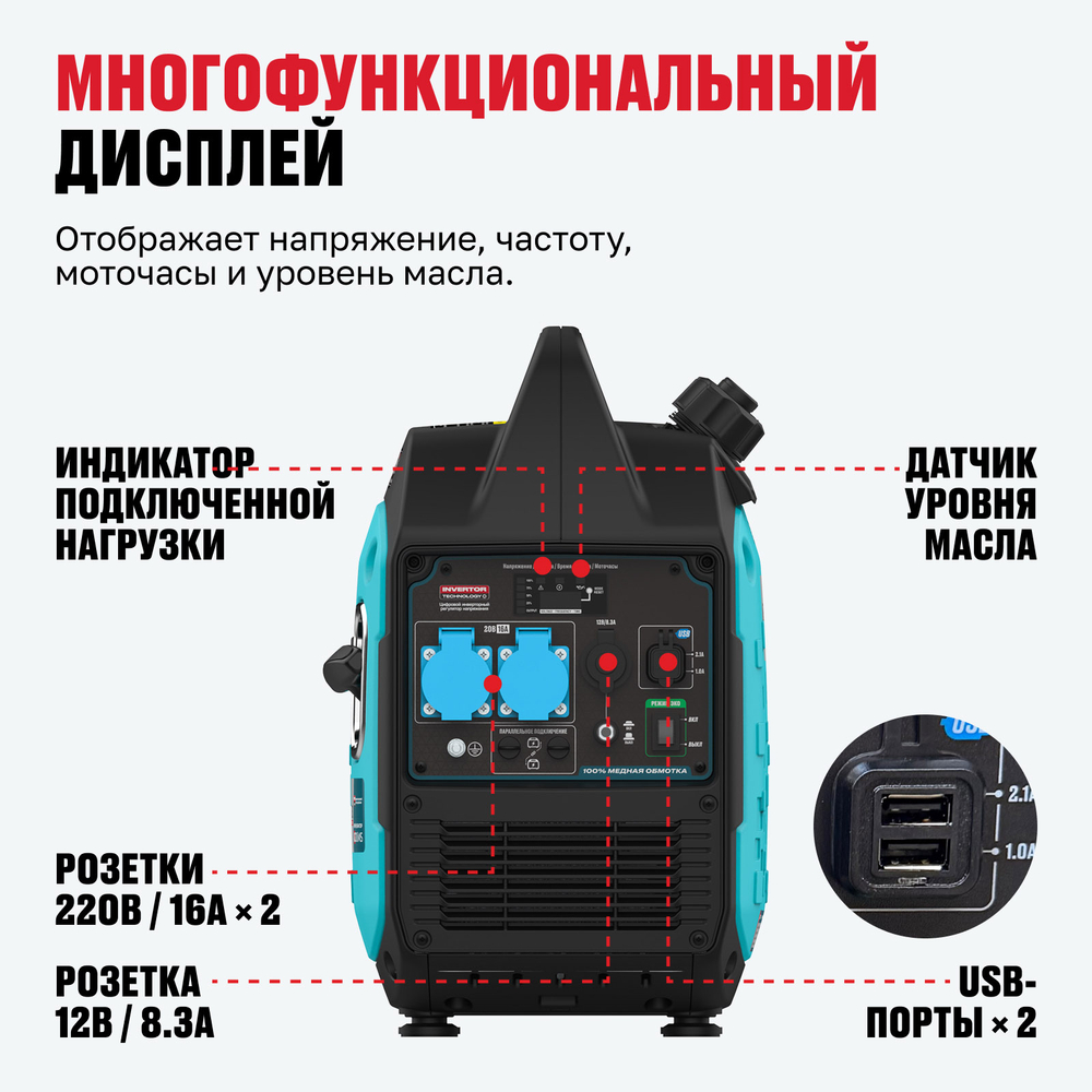 Инверторный генератор ALTECO AEG 3700i MS