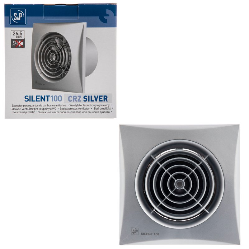 Накладной вентилятор Soler Palau SILENT-100 CRZ SILVER