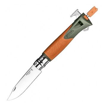 Складной нож Opinel №12 Explore, оранжевый c клинком из стали Sandvik™ 12С27, рукоять Полиформальдегид POM (пластик)