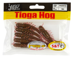 Виброхвосты съедобные LJ Pro Series TIOGA HOG 3.5in (8,9 см), цв. S14, 6 шт.