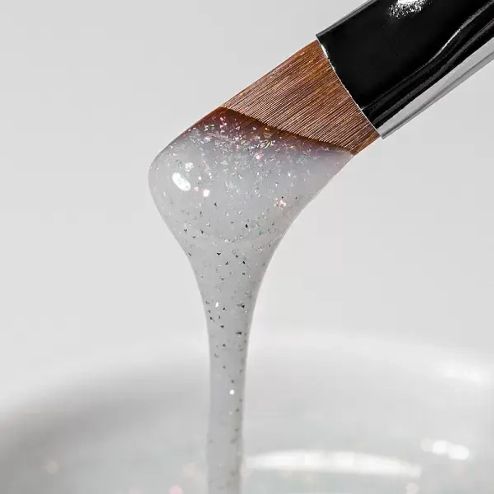 Гель светоотражающий BUILDER UV GEL MILK DIAMOND RuNail, 15г №9869