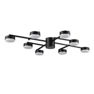 8186/8C COMFI LN26 247 черный, металл Люстра потолочная LED GX53 8*7W 220V DABRA