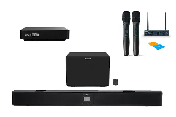 Комплект караоке Evolution Evobox [Black] + саундбар EvoSound + цифровая радиосистема
