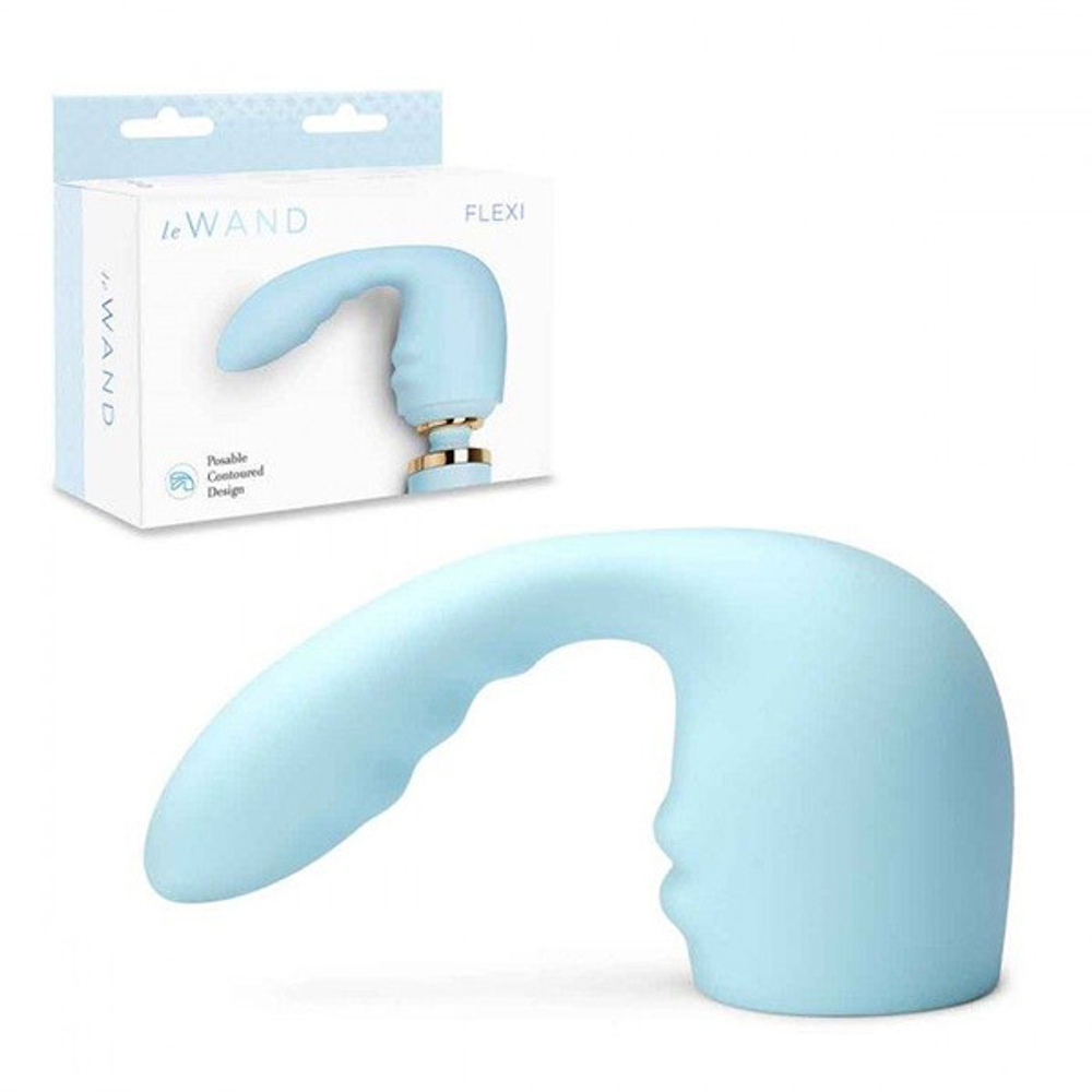 Голубая насадка 11см Flexi для массажера Le Wand LW-041