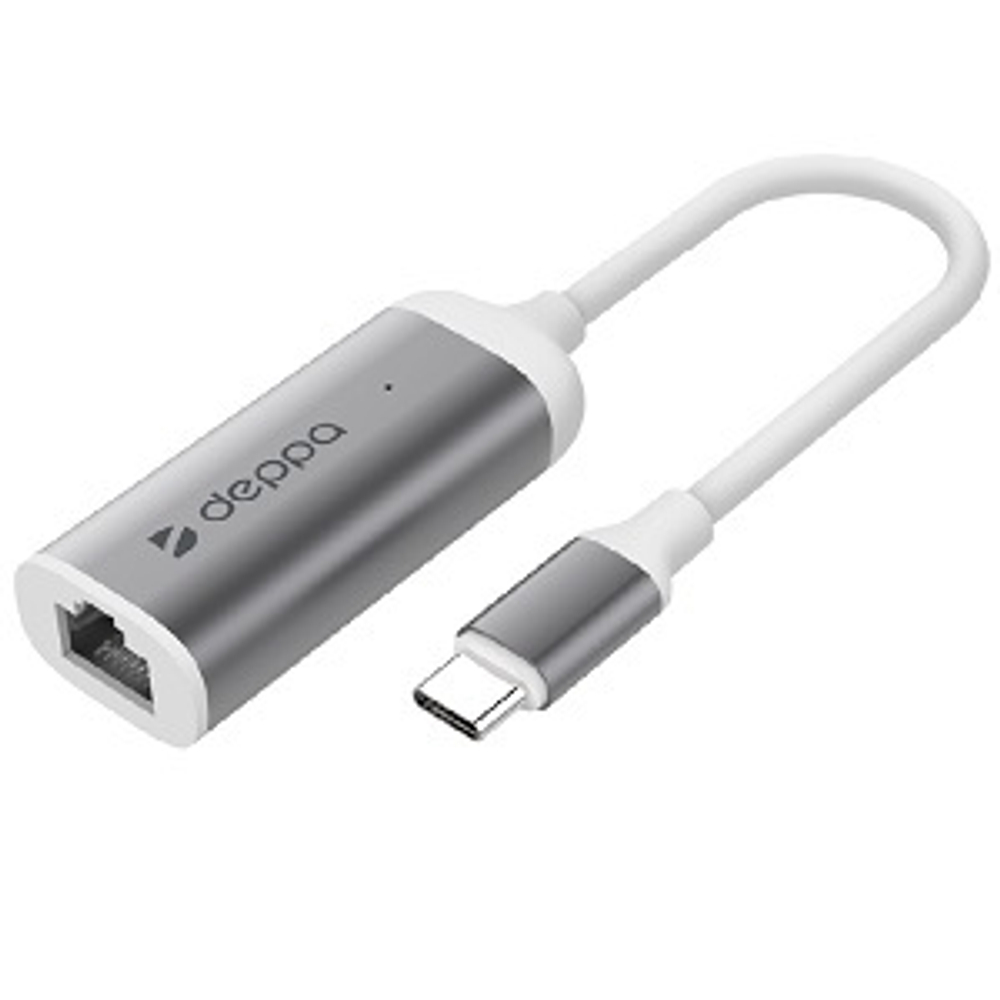 Сетевой адаптер Deppa Gigabit Ethernet USB 3.1 Type-C (73119)