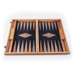 Нарды BACKGAMMON Нарды с боковыми стойками Manopoulos Черный / Серый / Коричневый