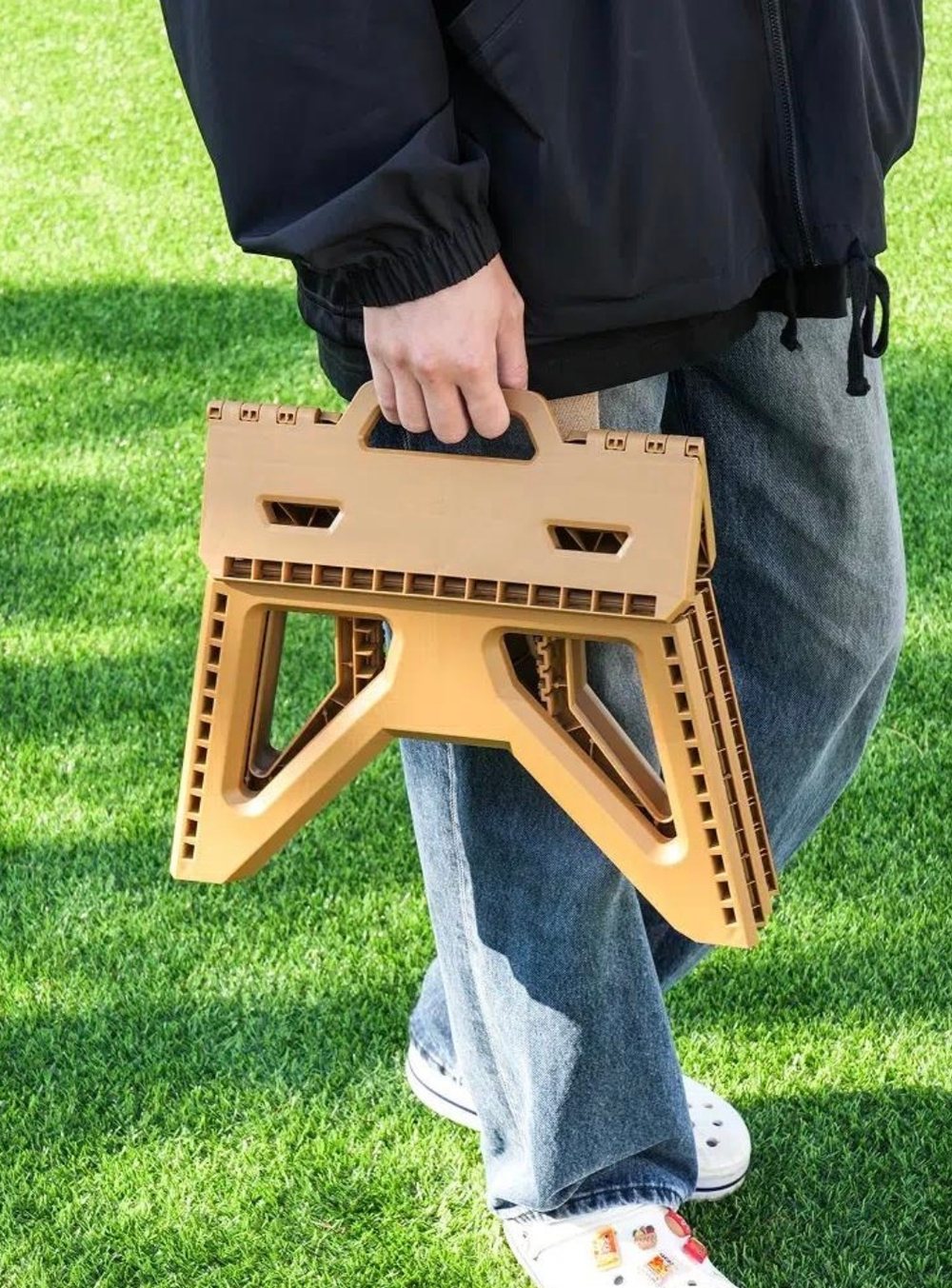 Складной стул, коричневый