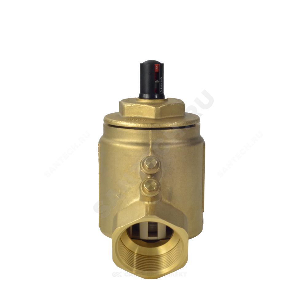 Клапан балансировочный автомат латунь R206A Ду 50 G2" A Ру25 ВР 3.1788 - 16.128 м3/ч без ниппелей Giacomini R206AY018