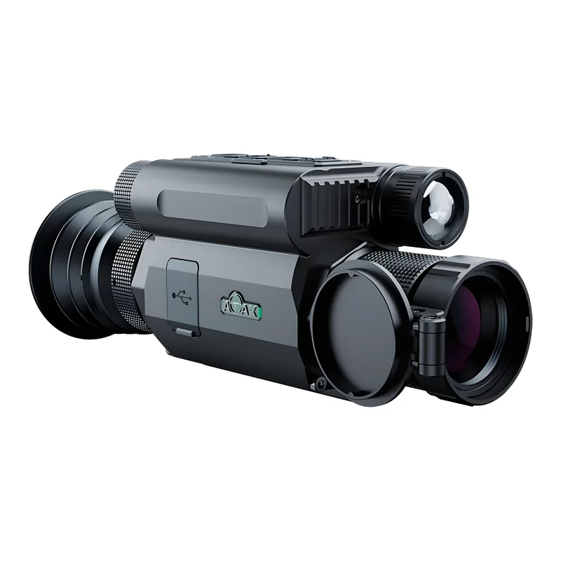 Цифровой прицел ночного видения ATAK ES3 PRO (940-70), день/ночь, 940 нм - вид спереди с открытой крышкой объектива