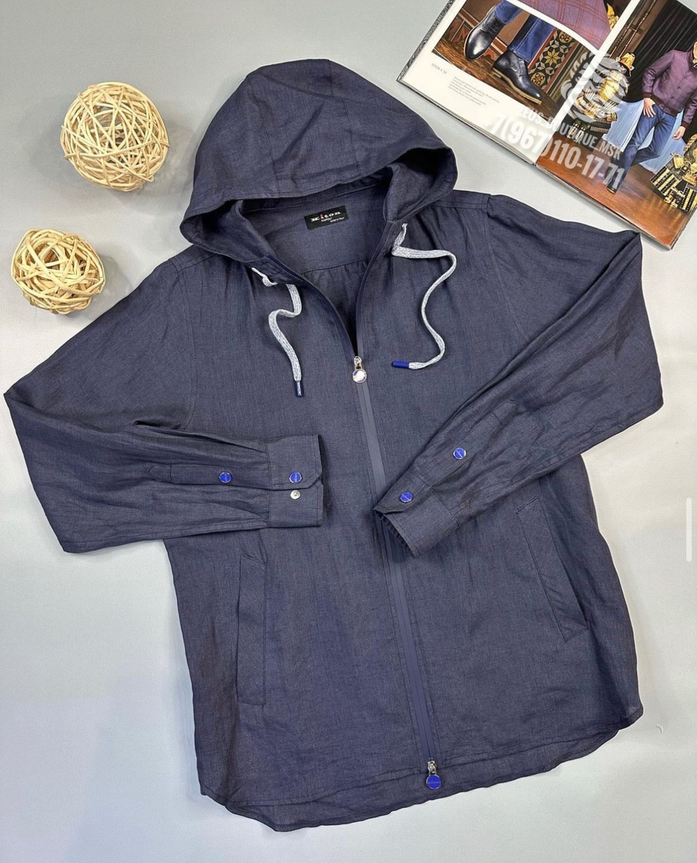 Рубашка с капюшоном Kiton