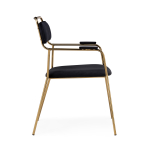 Стул на металлокаркасе Woodville Aspen black, gold