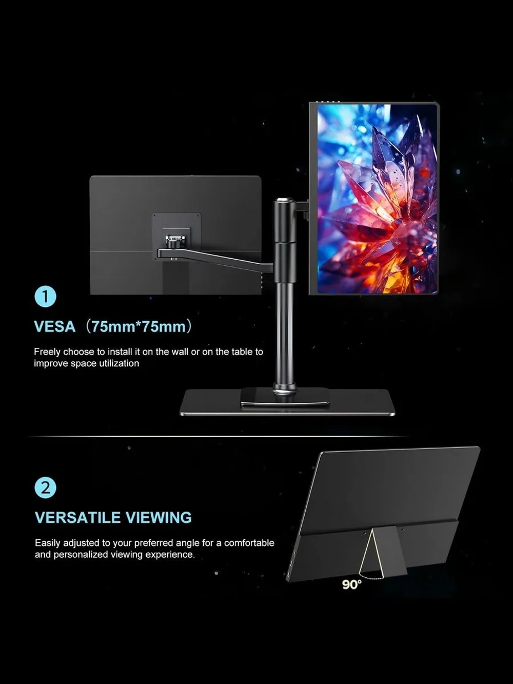 14" Портативный сенсорный игровой монитор Unew CX140TP-B 2880x1800, 120 Гц, OLED